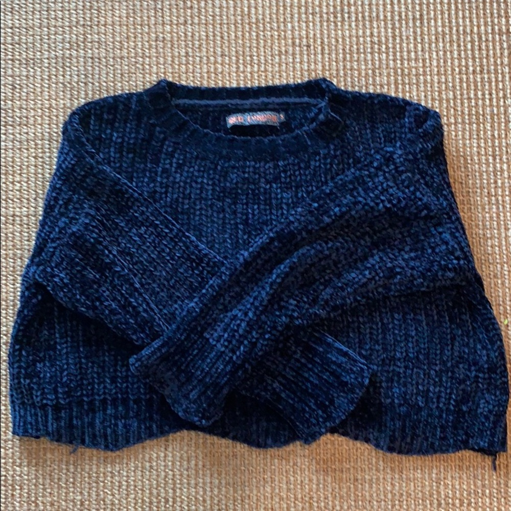 Blue soft knitted sweater